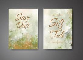 Wedding invitation with abstract watercolor background vector