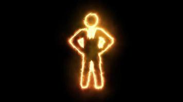 Human symbol icon animation video
