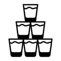 hermoso diseño de icono de vector de vasos de bebida