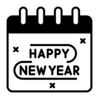 Happy new year calendar 2023 icon in modern style vector