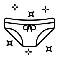 Pantie vector icon on white background