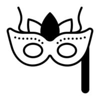 New year party mask, face mask covering eye vector