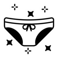 Pantie vector icon on white background