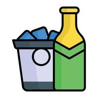 Check this beautifully designed vector of champagne bucket
