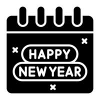 Happy new year calendar 2023 icon in modern style vector