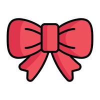 An icon of beautiful ribbon bow in trendy style vector