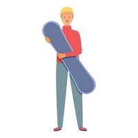 Snowboarding icon cartoon vector. Sport school vector