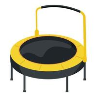 Fitness trampoline icon cartoon vector. Elastic jump vector