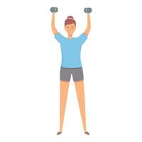 Dumbbell training icon cartoon vector. Care doctor vector