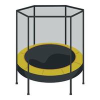 Rubber trampoline icon cartoon vector. Elastic fitness vector