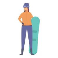 Training snowboarding icon cartoon vector. School snow vector