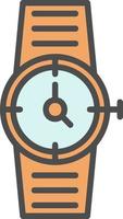 reloj, vector, icono vector