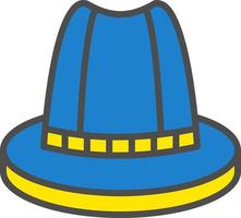 icono de vector de sombrero de copa