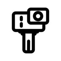 monopod icon, outline style, editable vector