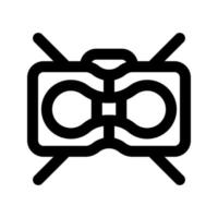 goggles icon, outline style, editable vector