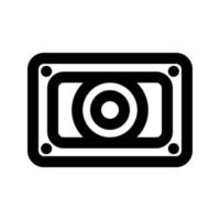 action camera icon, outline style, editable vector