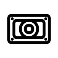 action camera icon, outline style, editable vector