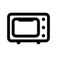 oven icon, outline style, editable vector