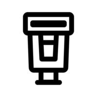 camera flash icon, outline style, editable vector