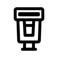 camera flash icon, outline style, editable vector