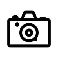 camera icon, outline style, editable vector