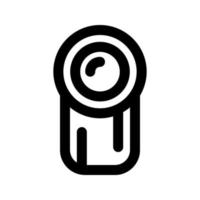 video camera icon, outline style, editable vector