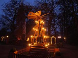 christmas market in a german village photo