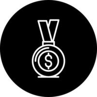 Money Gold Medal Vector Icon