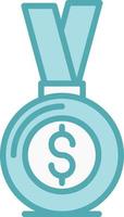 Money Gold Medal Vector Icon