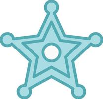 Sheriff Badge Vector Icon