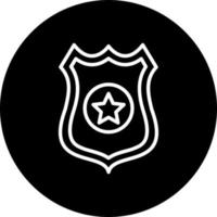 icono de vector de placa de policía