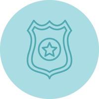 icono de vector de placa de policía