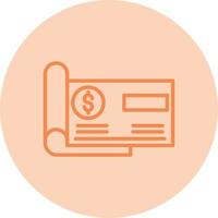 Bank Check Vector Icon