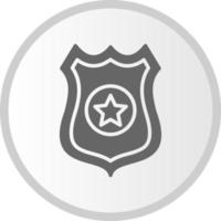 icono de vector de placa de policía