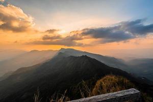 View of   Phu Chi Dao or Phu Chee Dao mountain at Chiang Rai, Thailand photo