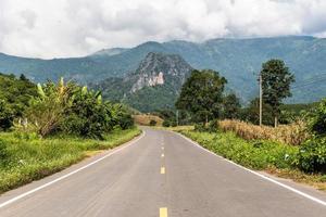 landscape Mountain with road in Nan Thailand photo