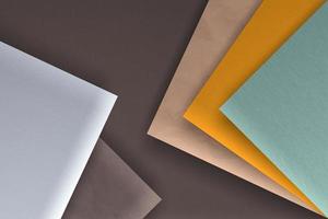 Colorful layered  3D paper material background design for your artful works, projects, and commercial products photo