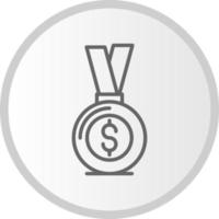 icono de vector de medalla de oro de dinero