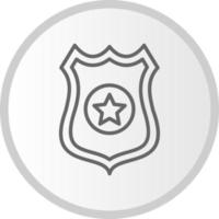 icono de vector de placa de policía