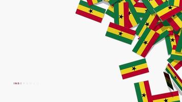 Ghana bandiera caduta a partire dal giusto lato su terra, indipendenza giorno, nazionale giorno, croma chiave, luma Opaco selezione video