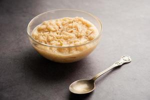 Khas Khas ka Halwa also called Post Halva or sheera or sooji made using poppy seeds, ghee and sugar photo