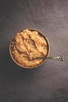 Khas Khas ka Halwa also called Post Halva or sheera or sooji made using poppy seeds, ghee and sugar photo