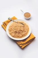 Khas Khas ka Halwa also called Post Halva or sheera or sooji made using poppy seeds, ghee and sugar photo