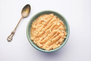 Khas Khas ka Halwa also called Post Halva or sheera or sooji made using poppy seeds, ghee and sugar photo