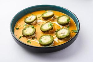 Shaam Savera is a spinach kofta curry where stuffing is made from paneer and the kofta made from spinach photo