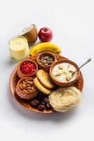 Sargi - Karwa Chauth breakfast menu before starting fasting or upwas on karva chauth, Indian food photo