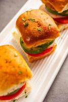 Mumbai style pav sandwich or leftover paav used for veg burger photo