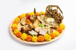 Lakshmi Puja in Diwali, is a Hindu occasion for the veneration of Laxmi, the goddess of prosperity photo