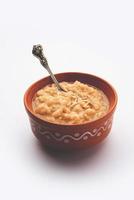 Khas Khas ka Halwa also called Post Halva or sheera or sooji made using poppy seeds, ghee and sugar photo