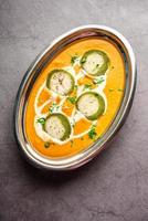 Shaam Savera is a spinach kofta curry where stuffing is made from paneer and the kofta made from spinach photo